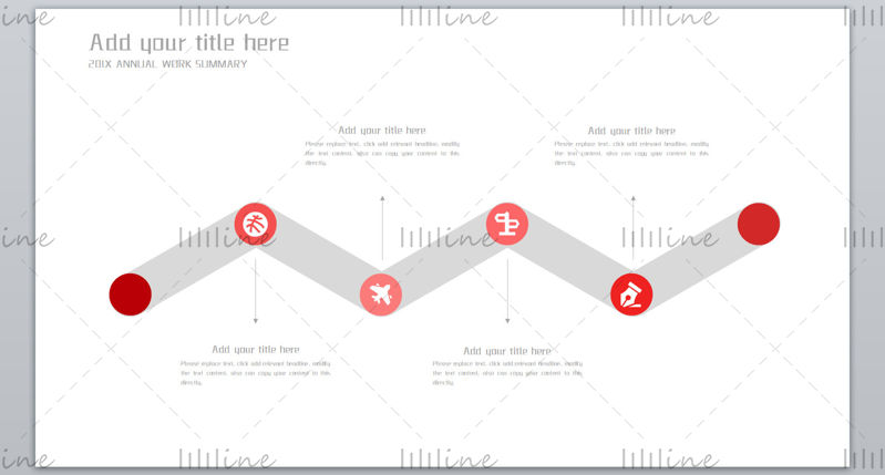 Red social workplace simple ppt template
