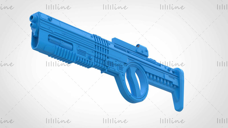 Rifle Bloodsport do filme Esquadrão Suicida 2021 modelo de impressão 3D