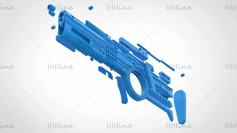 Rifle Bloodsport de la película Suicide Squad 2021 Modelo de impresión en 3D
