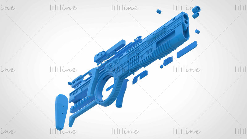 Rifle Bloodsport de la película Suicide Squad 2021 Modelo de impresión en 3D