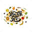 Hand-written phrase Thank you, digital hand lettering