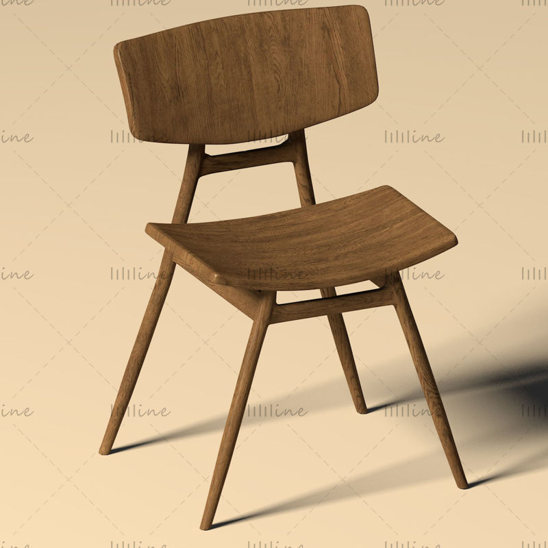 Divatos fa szék 3D modell