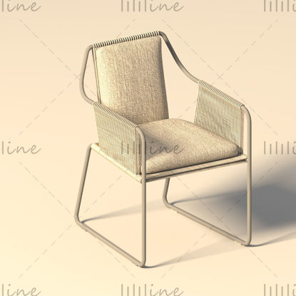 Chaise d'extérieur en tissu modèle 3D