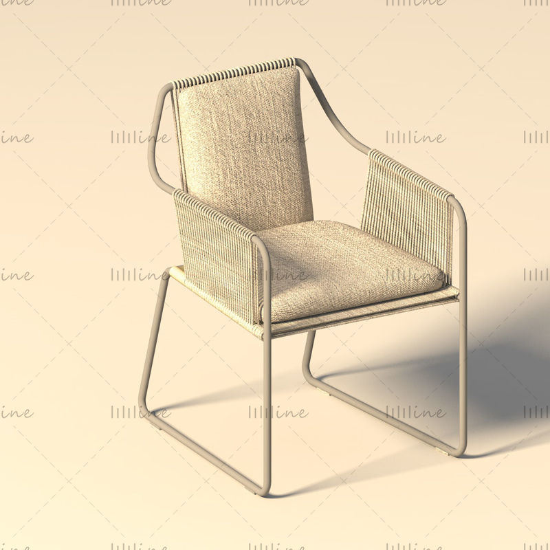 Kültéri szövet szék 3D modell
