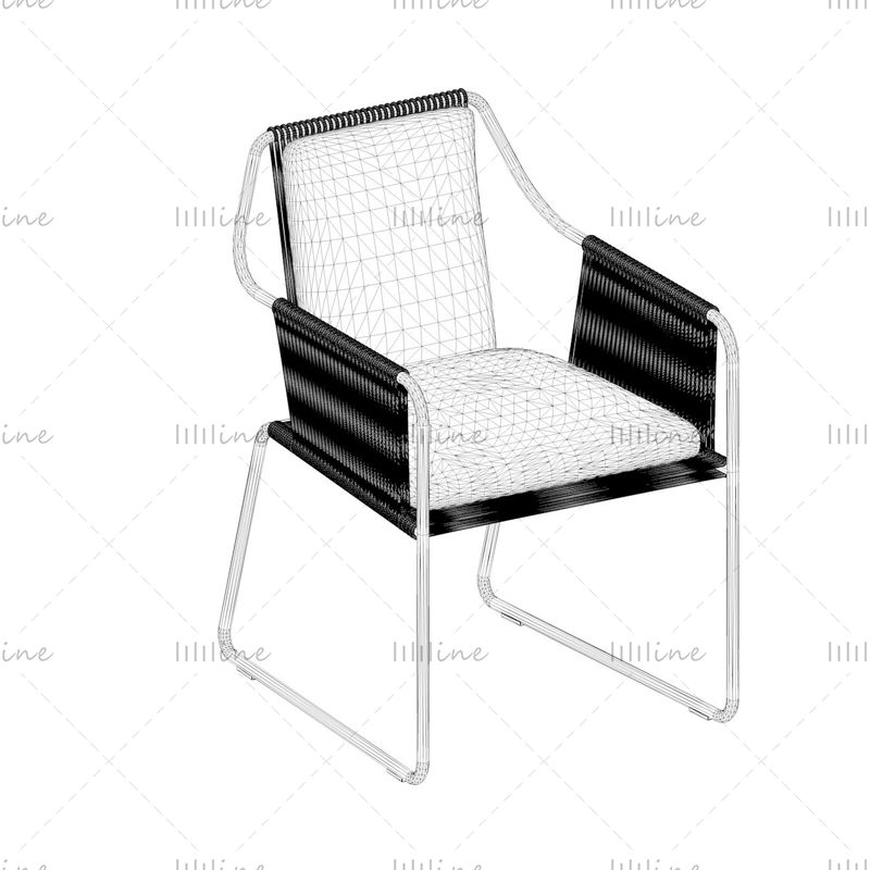 Outdoor Fabric Chair 3D Model