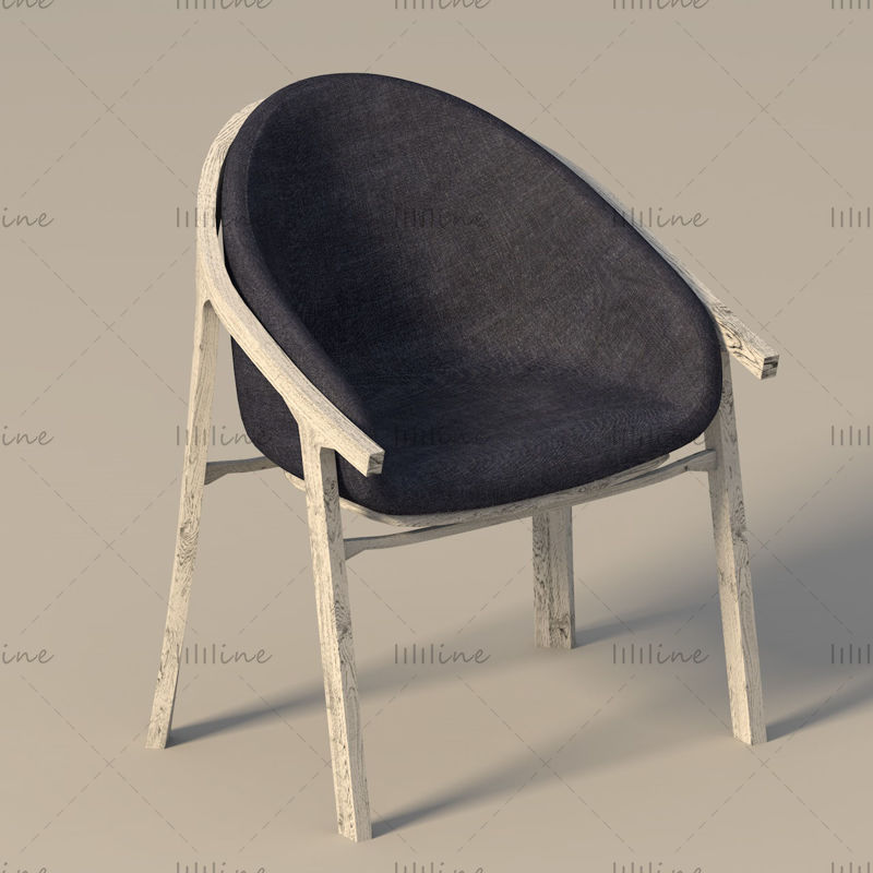 Chaise d'intérieur de mode modèle 3D