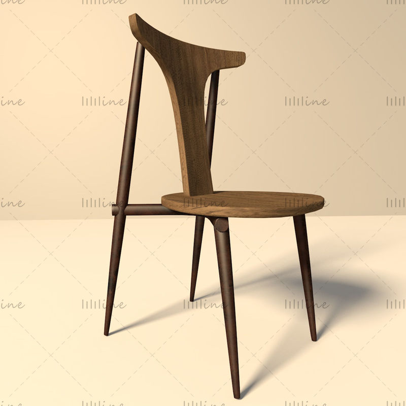Scaun proiectat la modă model 3d