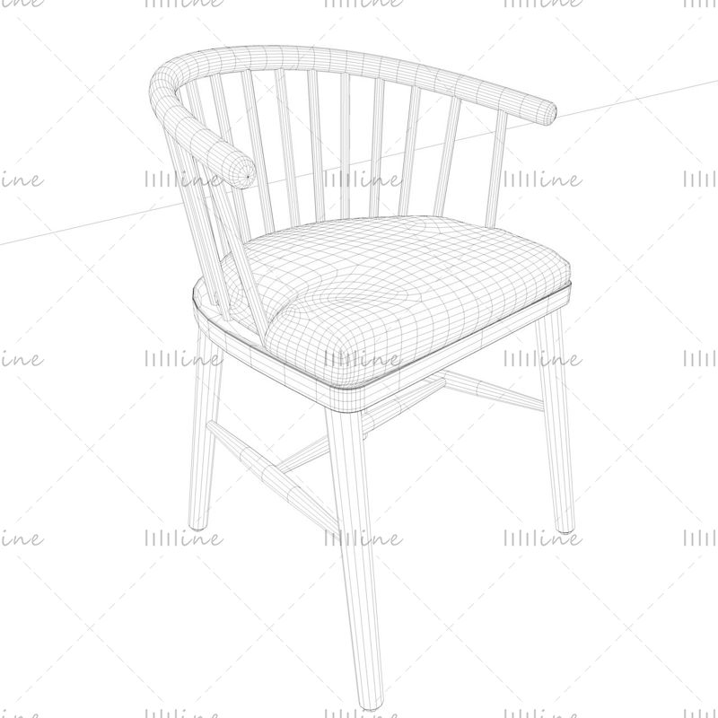 Old style chair 3d model