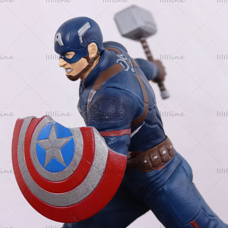 Captain America Figurines 3D Model Ready to Print