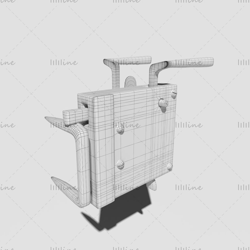 复古门把手 3D 模型