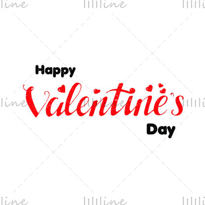 Happy Valentine's Day vector hand lettering