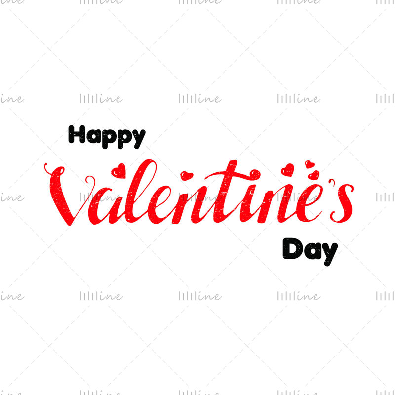 Happy Valentine's Day vector hand lettering