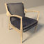 Wooden sofa 3d model