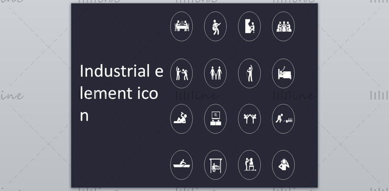 Elementele din viața de zi cu zi pictogramă vectorială format ppt combinație format pptx