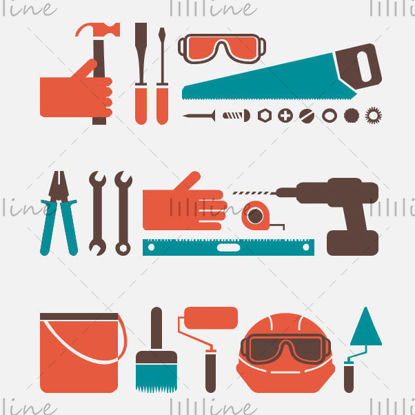 Industrial icon element vector icon ppt format combination pptx format