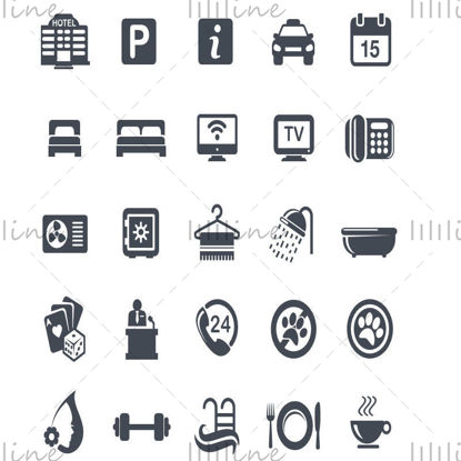Life white elements vector icon ppt format combination pptx format