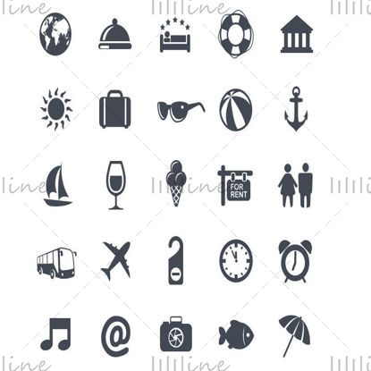 White weather element vector icon ppt format combination pptx format