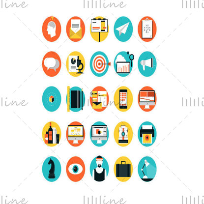 White business daily vector icon ppt format combination pptx format