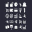 Grey stock daily vector icon ppt format combination pptx format