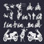 Gray motorcycle daily vector icon ppt format combination pptx format