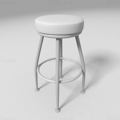 Round bar chair 3d model