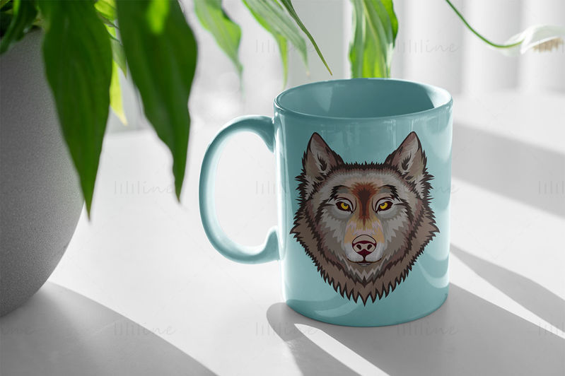 Vector ilustrație de design de tricou Wolf