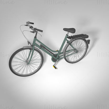 传统自行车3d模型