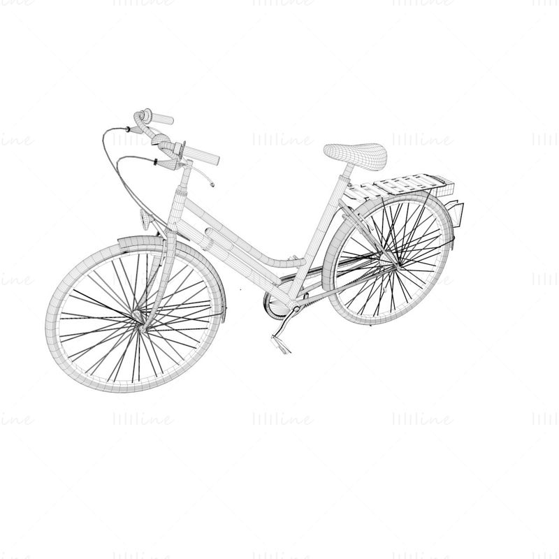 传统自行车3d模型