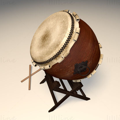 Chinese drum 3d model