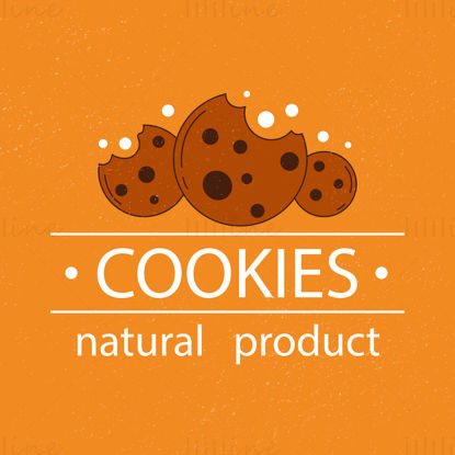 Cookies natural product logo digital vector illustration