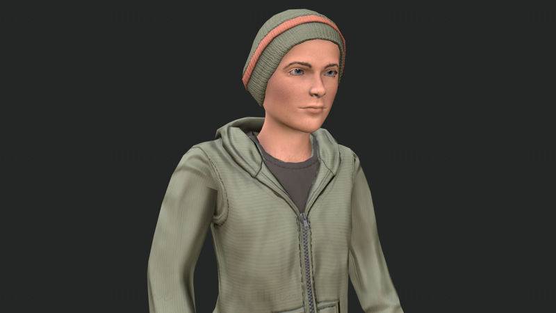 酷酷的男孩-可用于游戏的角色3d模型