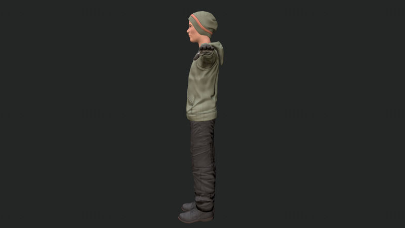Cool Boy - Spielbereiter Charakter 3D-Modell