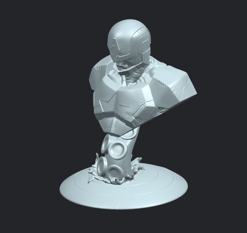 Modello di stampa 3D del busto di Capitan America Stl Obj Fbx