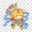 Cartoon tiger matting free png
