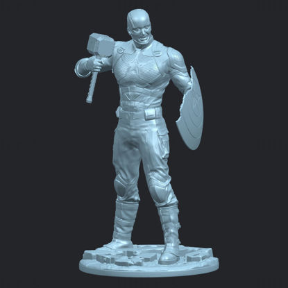Captain America Avengers Figure 3D Model Ready to Print