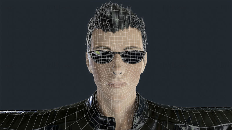 Agente Jz - Personaje Rigged Modelo 3D
