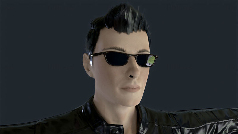 Agente Jz - Modelo 3D de Personagem Manipulado