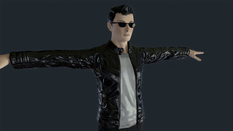 Agent Jz - Rigged Character 3D Model