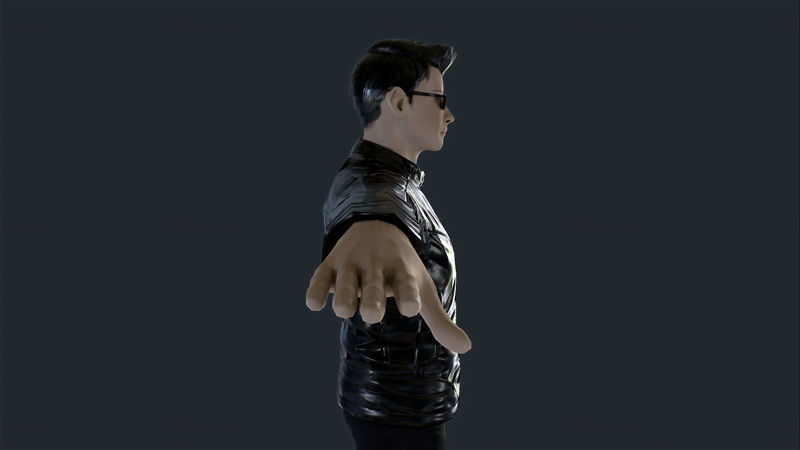 Agent Jz - Personnage truqué modèle 3D