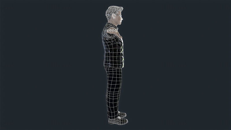 Agent Jz - Manipulierter Charakter 3D-Modell