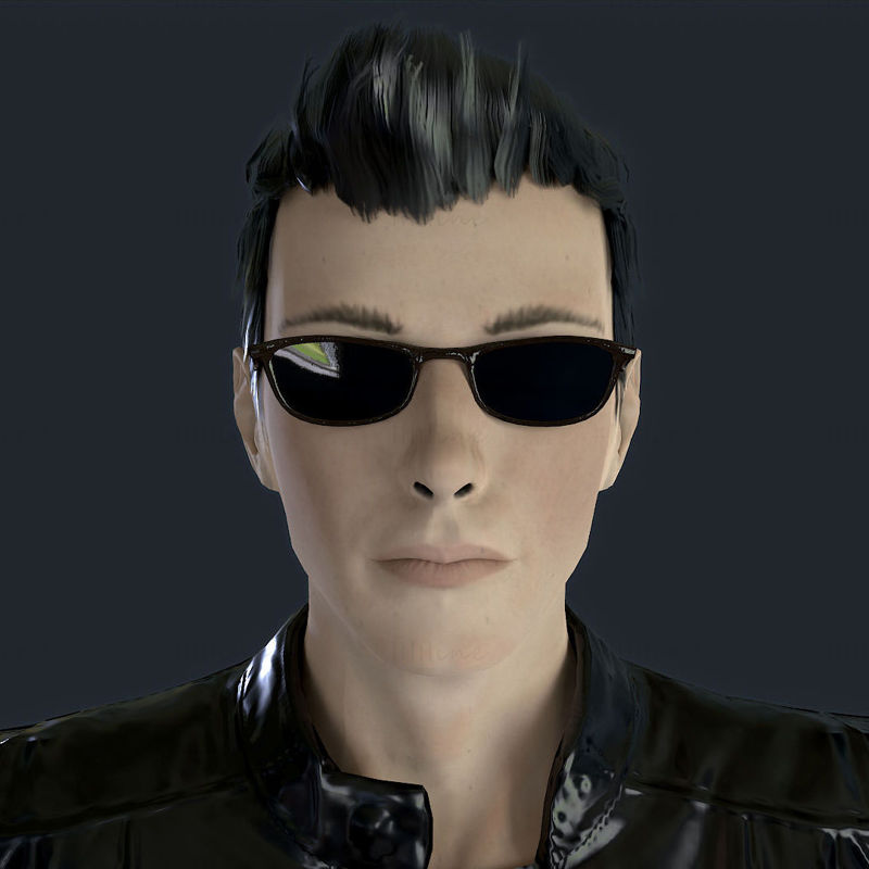 Агент Jz - 3D модел на монтиран персонаж