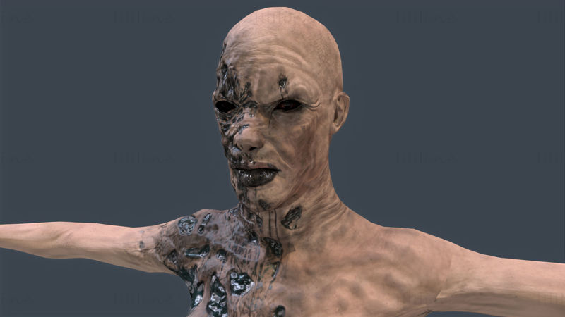 Female Zombie - Spillklar 3D-modell