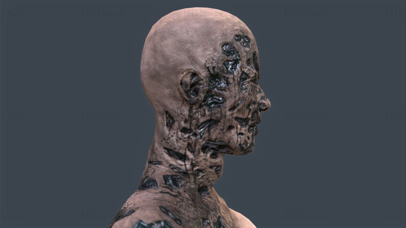 Female Zombie - 3D model, pripravljen za igro