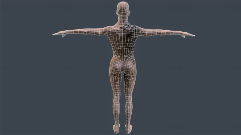 زامبی زن - مدل سه بعدی آماده بازی
