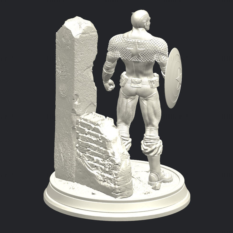 Captain America Statues Modello di stampa 3D STL