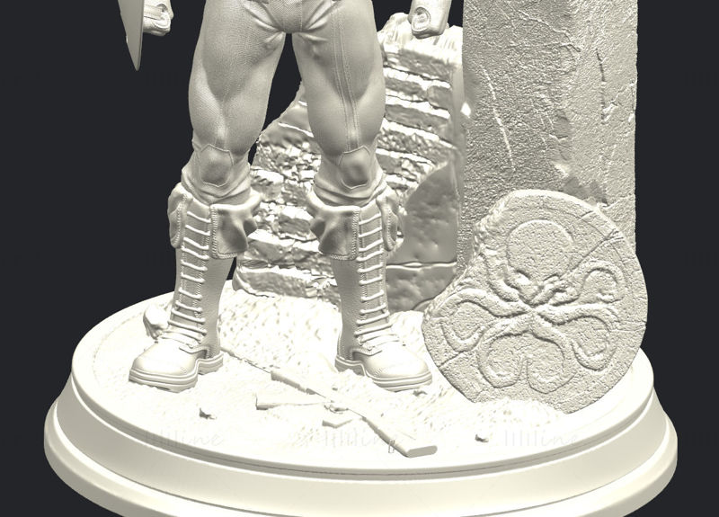 Captain America Statues Modello di stampa 3D STL