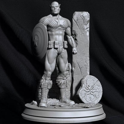Captain America Statues Modèle d'impression 3D STL