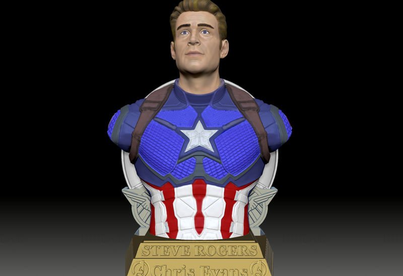 Modèle d'impression 3D Captain America Bust STL