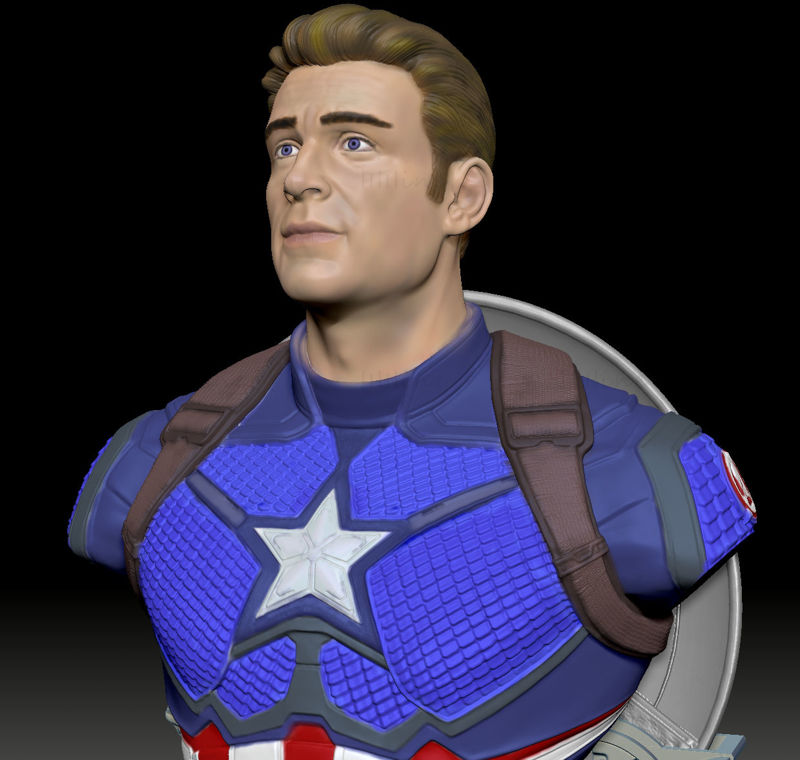 Modèle d'impression 3D Captain America Bust STL