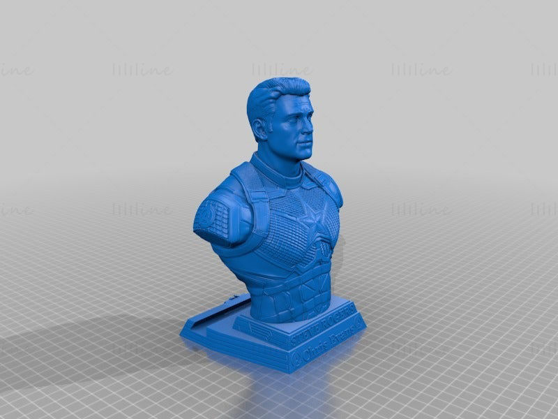 Captain America Bust 3D Printing Model STL